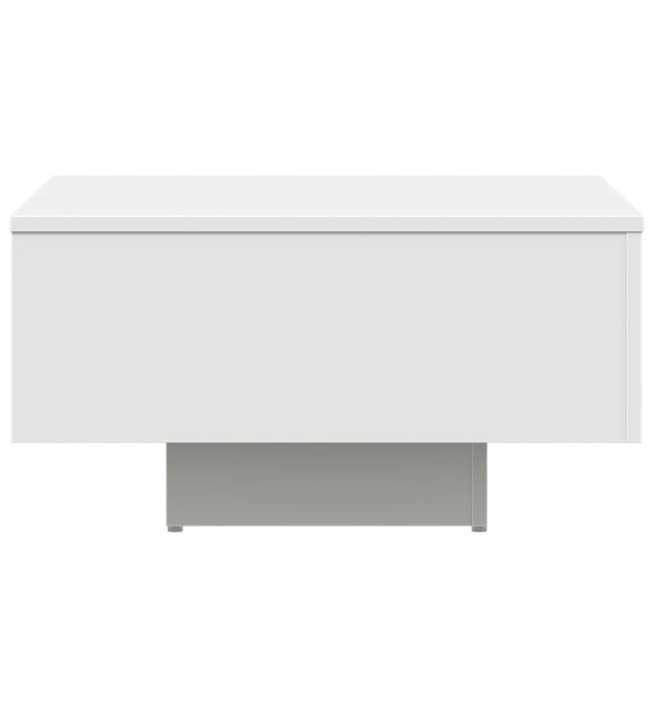 Table basse blanc 60x60x31,5 cm bois d'ingénierie