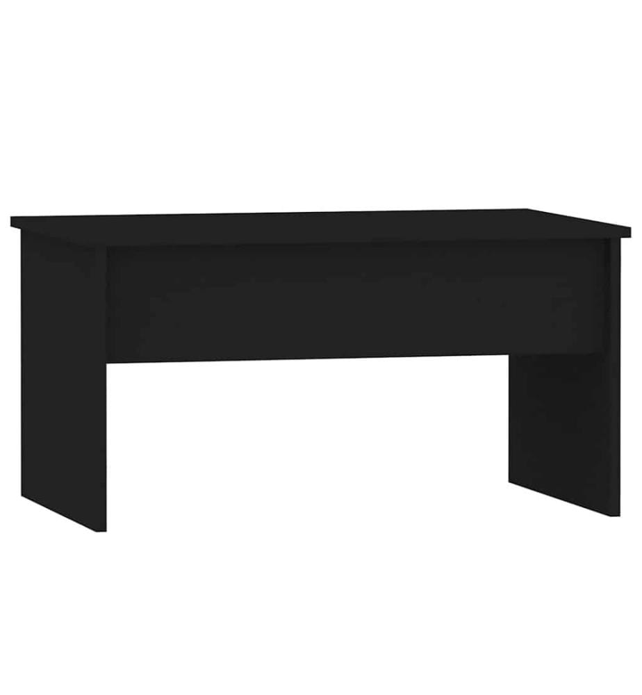 Table basse noir 80x50,5x41,5 cm bois d'ingénierie