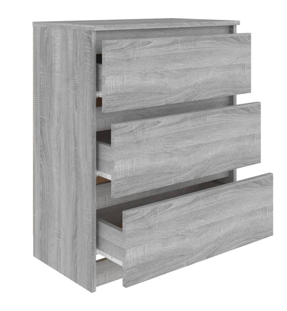 Sideboard Grau Sonoma 60x35x76 cm Holzwerkstoff