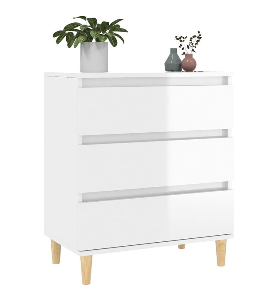 Sideboard Hochglanz-Weiss 60x35x70 cm Holzwerkstoff