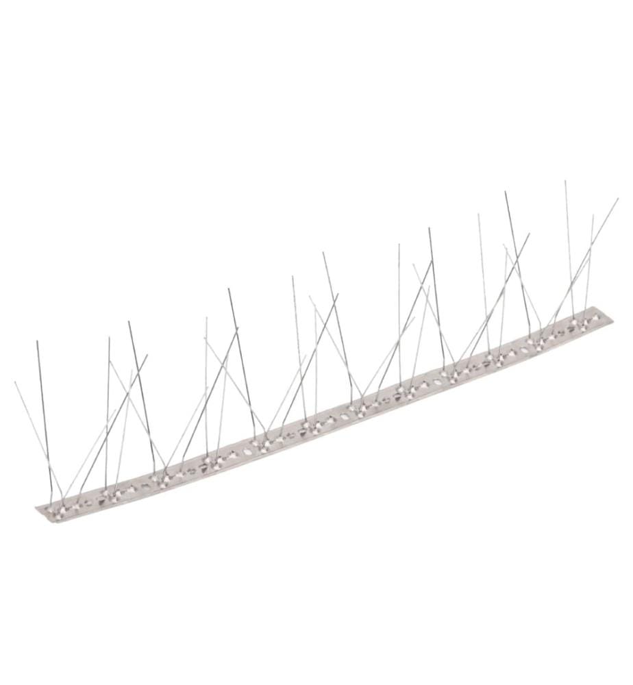 Ensemble de 6 pointes à 5 rangées contre oiseaux Inox 3 m