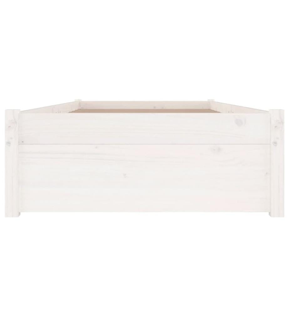 Bett mit Schubladen Weiss 90x200 cm