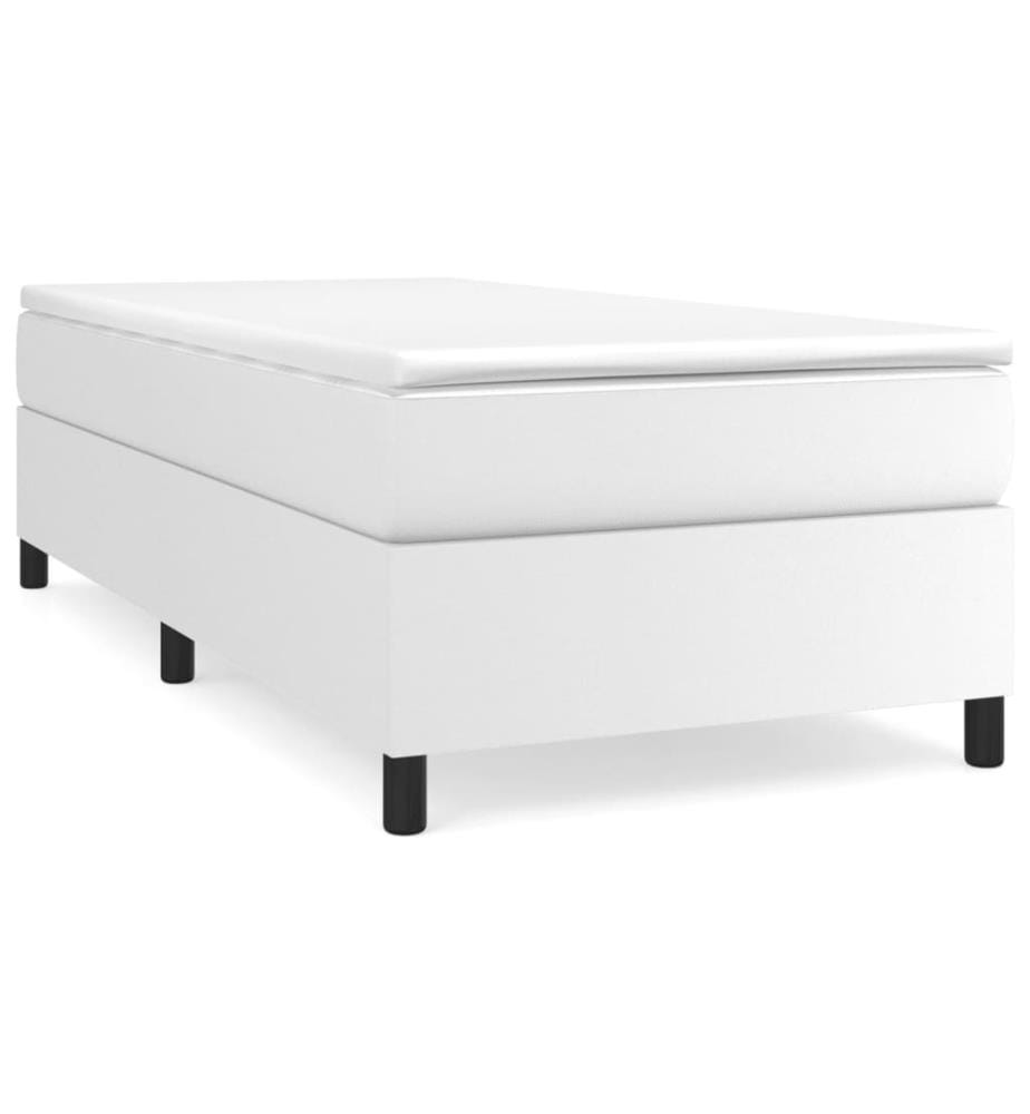 Boxspringbettgestell Weiss 80x200 cm Kunstleder