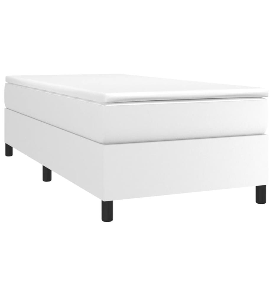 Boxspringbettgestell Weiss 80x200 cm Kunstleder
