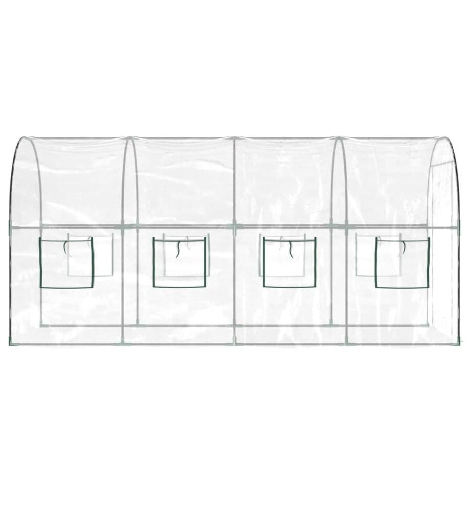Gewächshaus Transparent 160x400x190 cm PVC & Stahl