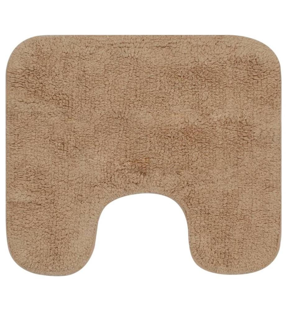 Badematten-Set 3-tlg. Stoff Beige