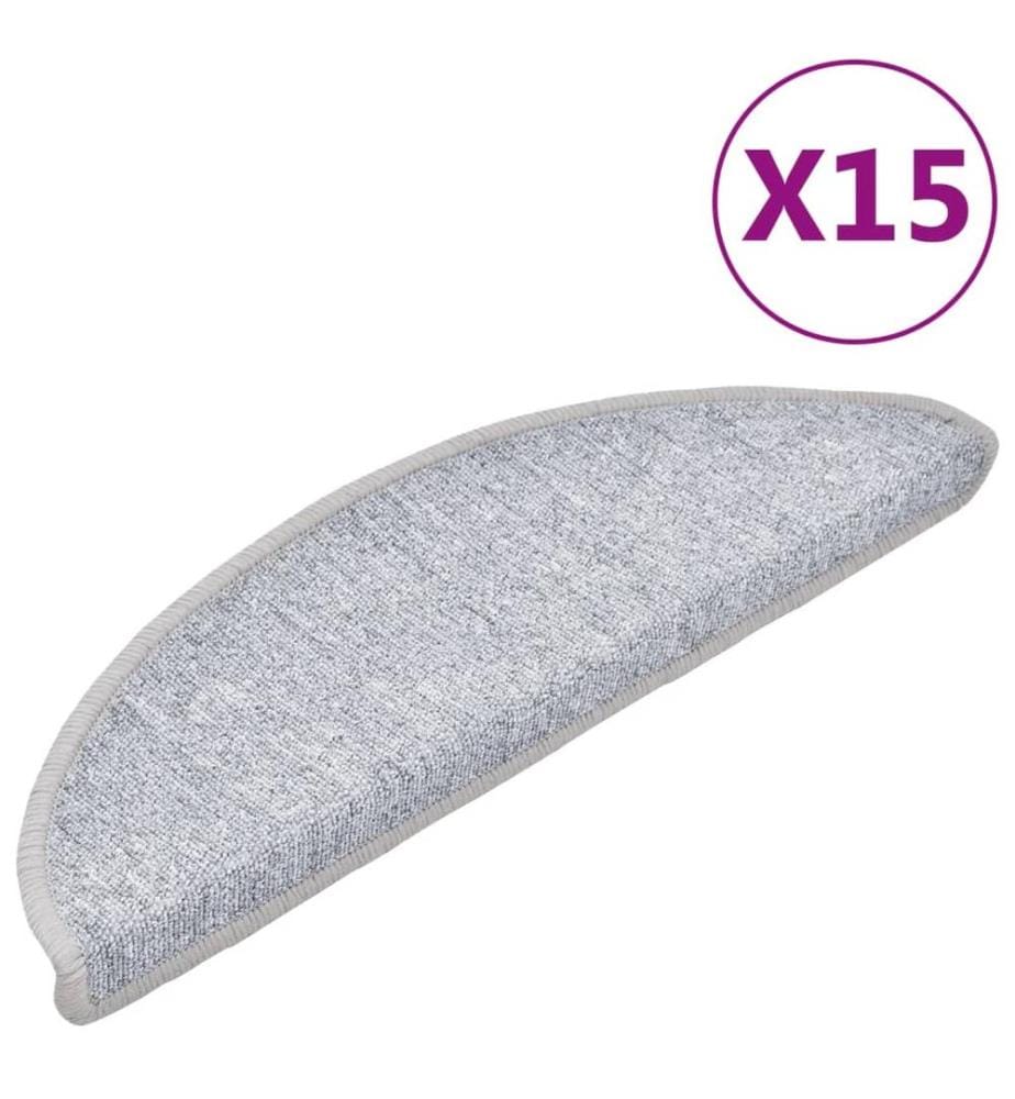 15 Stk. Treppenmatten Hellgrau 56 x 17 x 3 cm