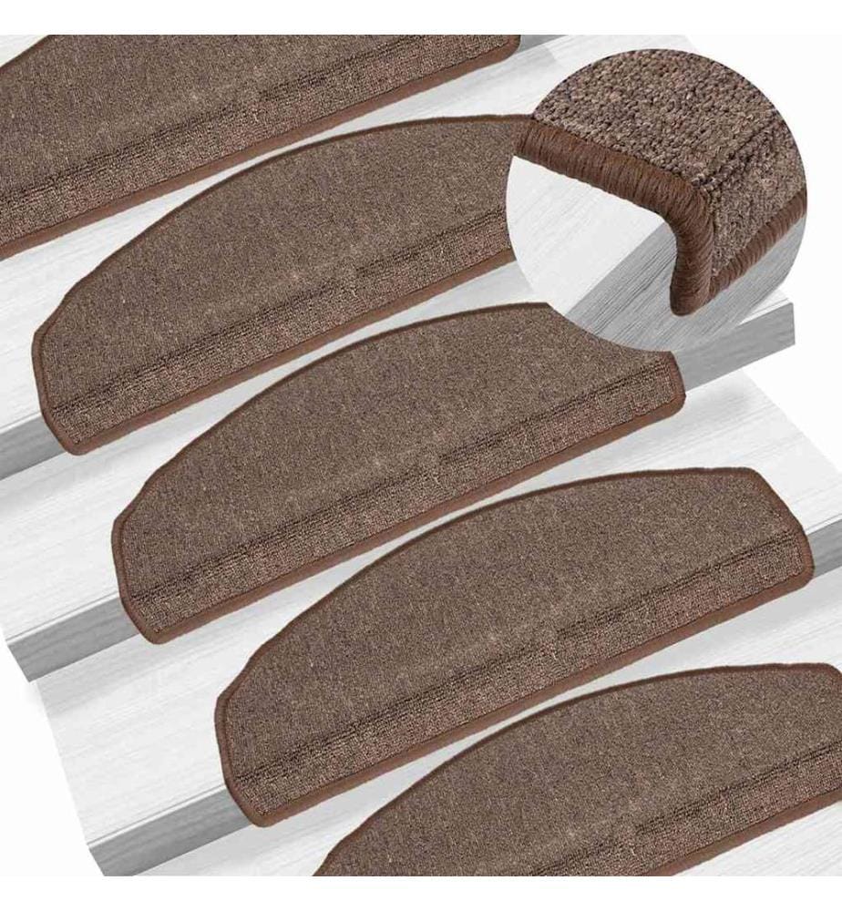 Stufenmatten 15 Stk. 65x24x4 cm Kaffeebraun Halbrund Gross