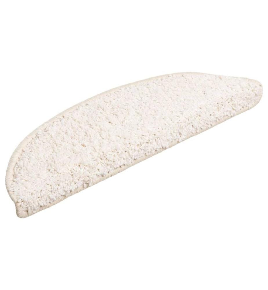 Stufenmatten 15 Stk. 56x17x3 cm Weiss Halbrund