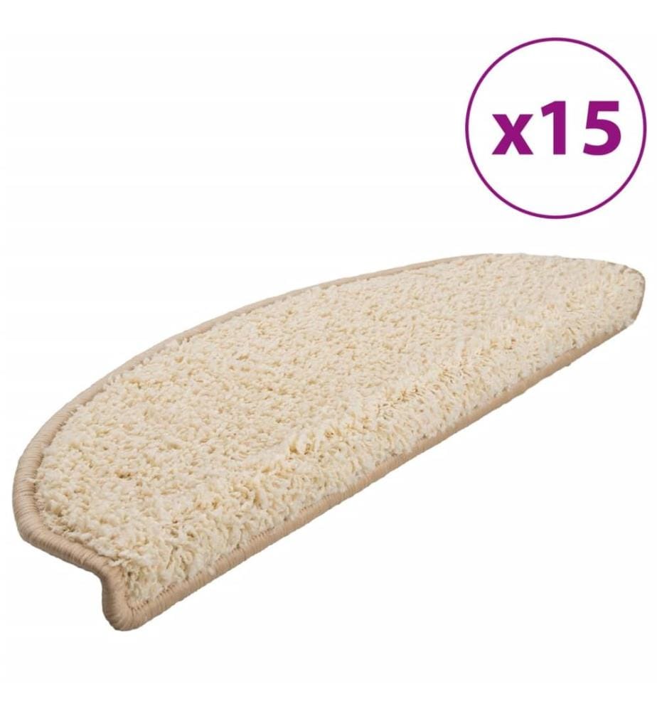 Stufenmatten 15 Stk. 65x21x4 cm Creme Halbrund Gross