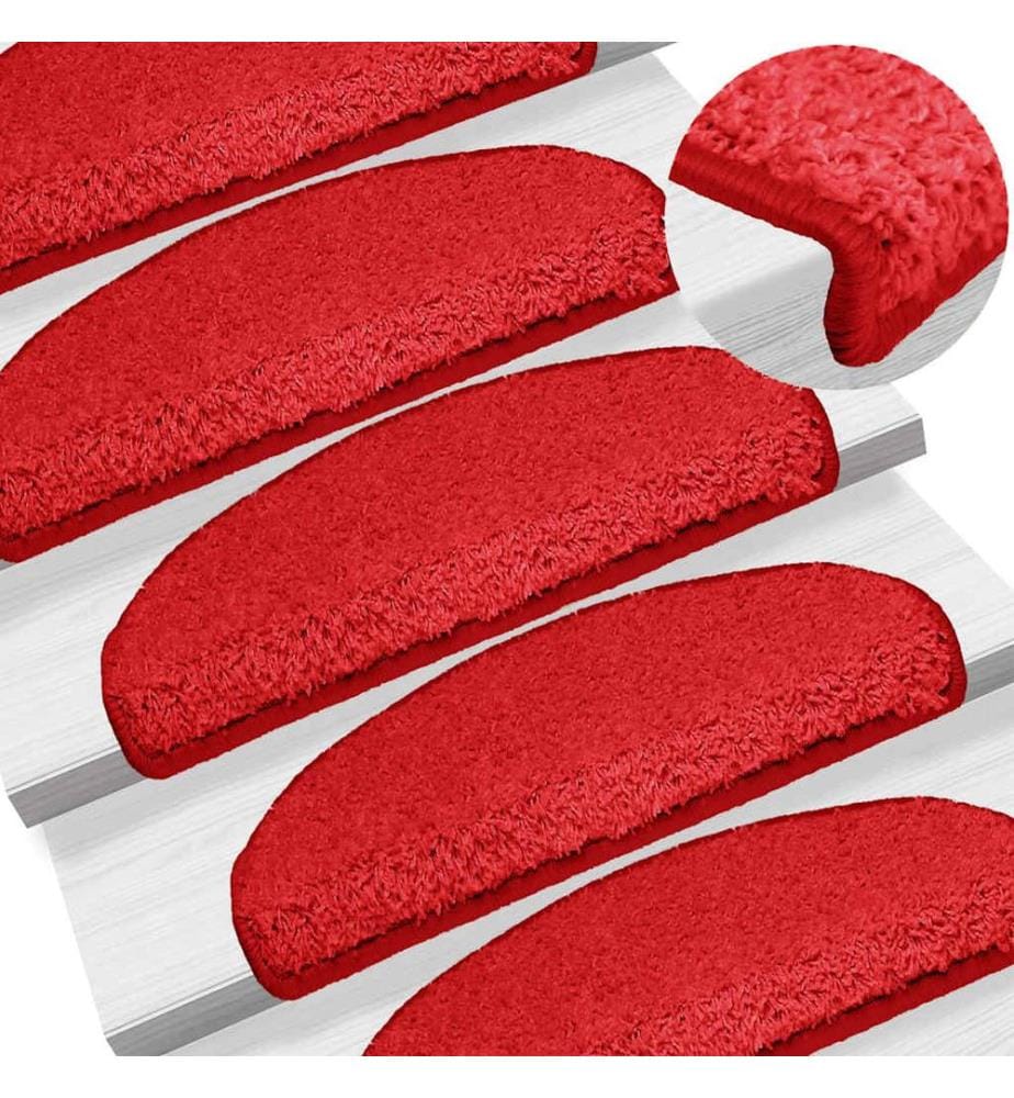 Stufenmatten 15 Stk. 65x21x4 cm Rot Halbrund Gross
