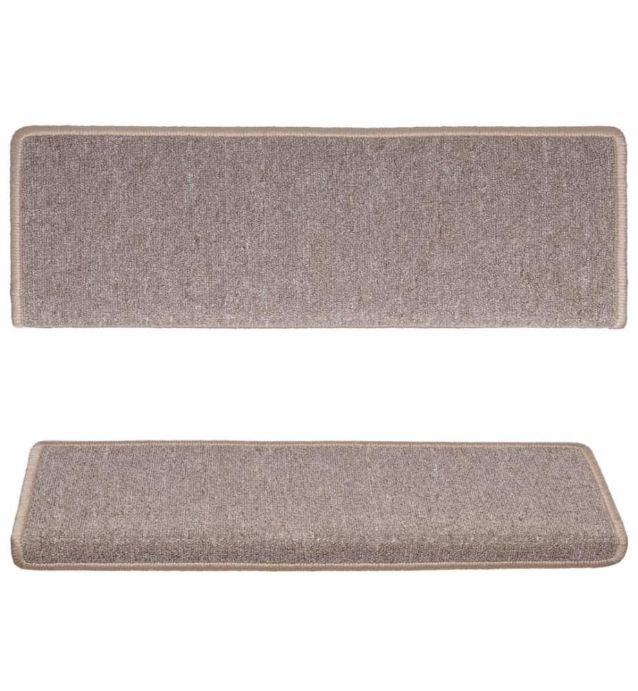 Stufenmatten 15 Stk. 65x21x4 cm Hellbraun Rechteckiger Rand