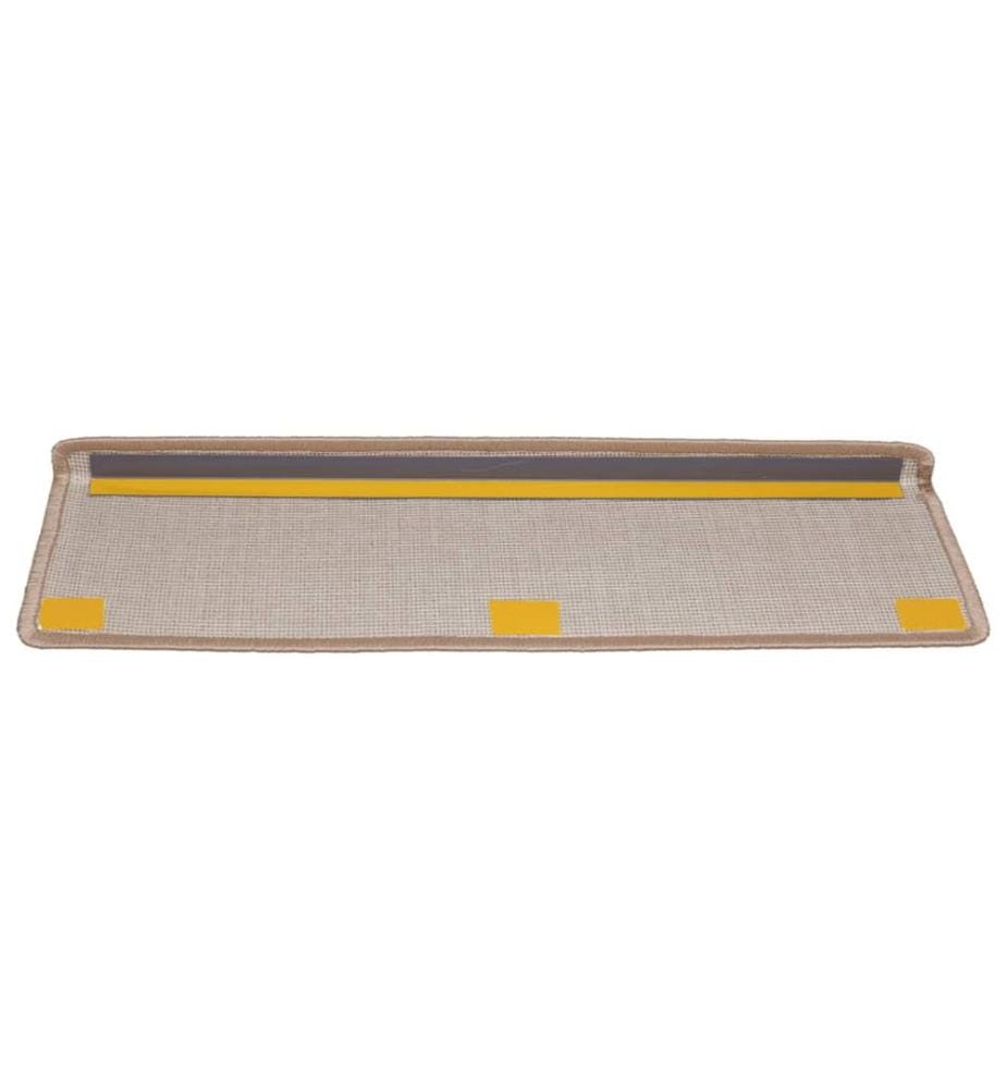 Stufenmatten 15 Stk. 65x21x4 cm Hellbraun Rechteckiger Rand
