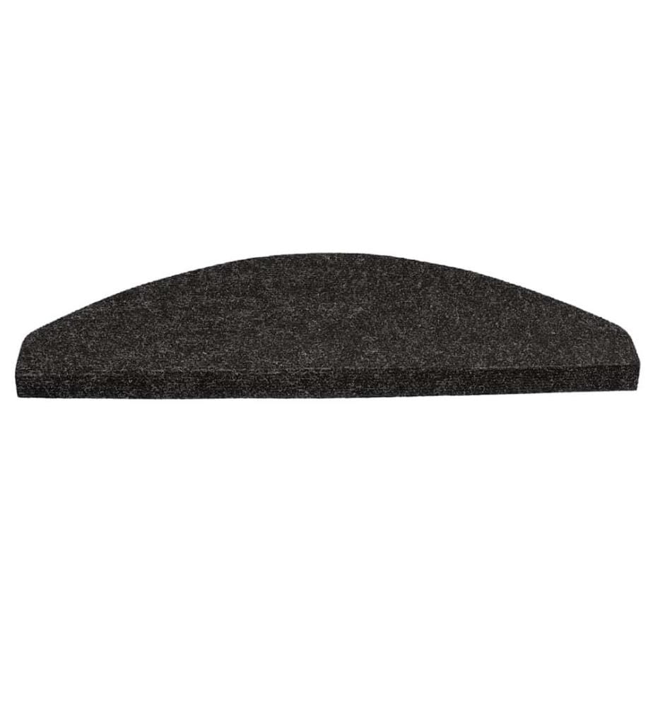 Stufenmatten Selbstklebend 15 Stk. 56x17x3 cm Schwarz