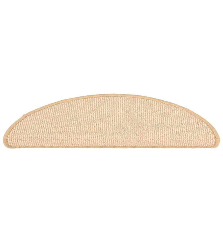 Stufenmatten 15 Stk. 56x17x3 cm Creme Halbrund
