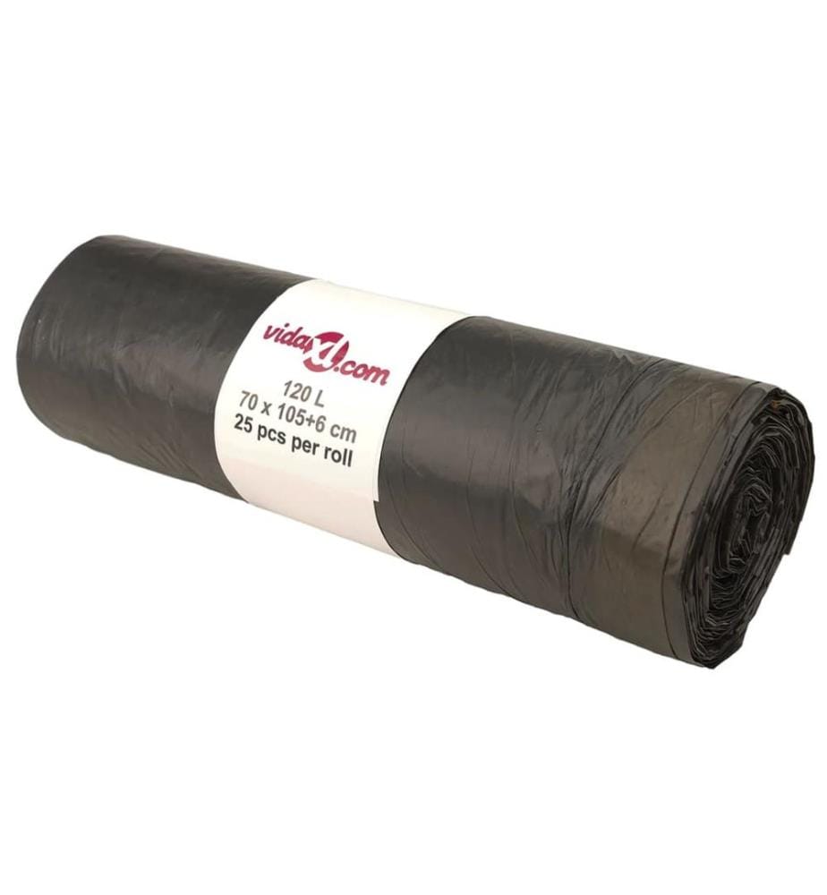 Müllsäcke mit Zugband 250 Stk. Schwarz 120 L