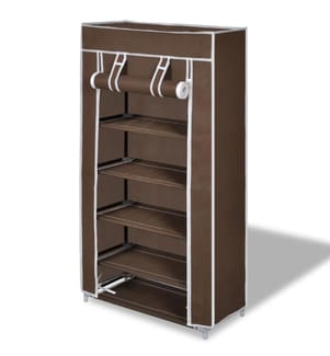 Schuhschrank Schuhregal Schuhablage 5 Schicht 58 x 28 x 106 cm Braun