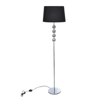 Stehlampe mit 4-Kugel-Dekoelement Schwarz
