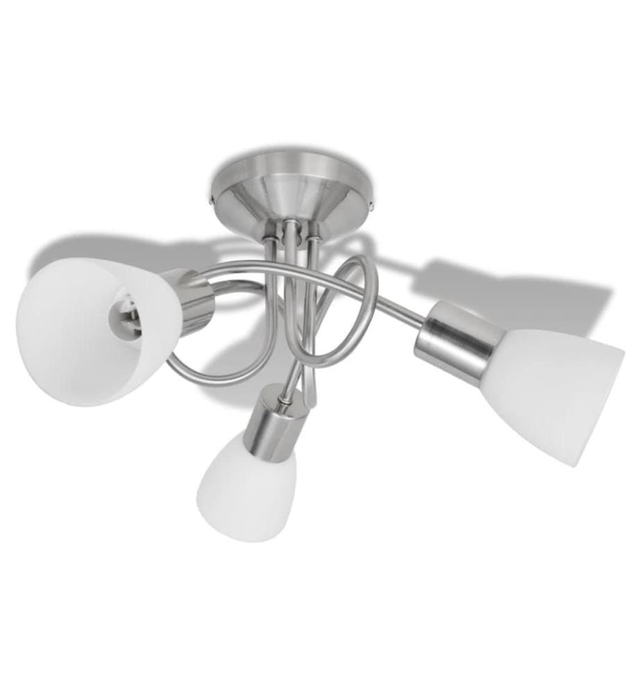 Deckenleuchte mit Glas-Lampenschirmen für 3 E14 Glühlampen