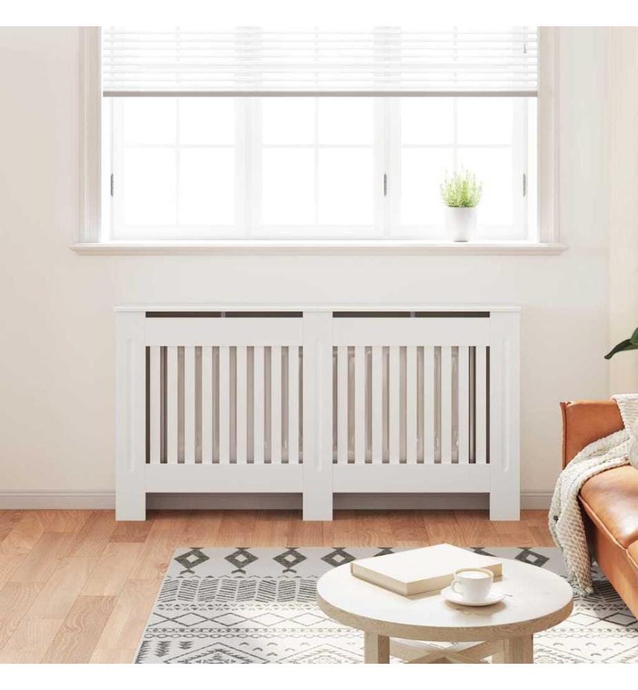 Cache-radiateur 152 cm MDF Blanc