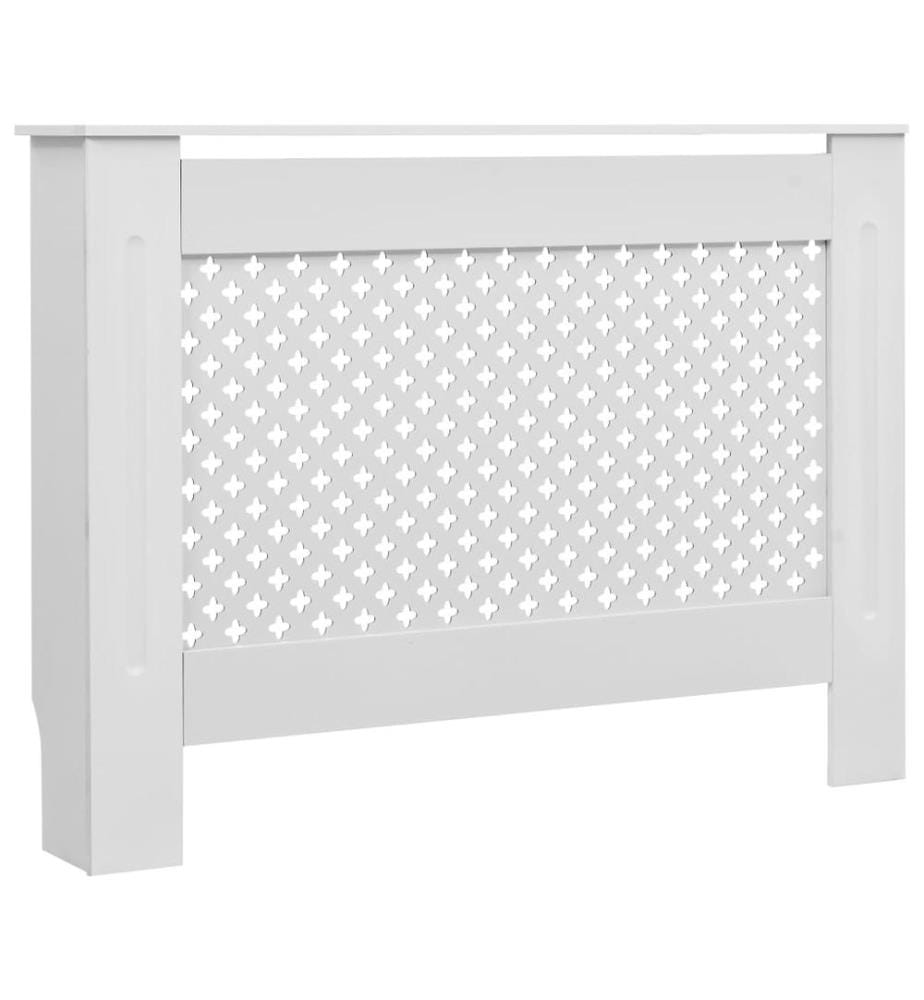 Cache-radiateur Blanc 112x19x81,5 cm MDF