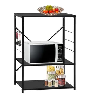 Mikrowellenregal Schwarz 60×39,6×79,5 cm Holzwerkstoff