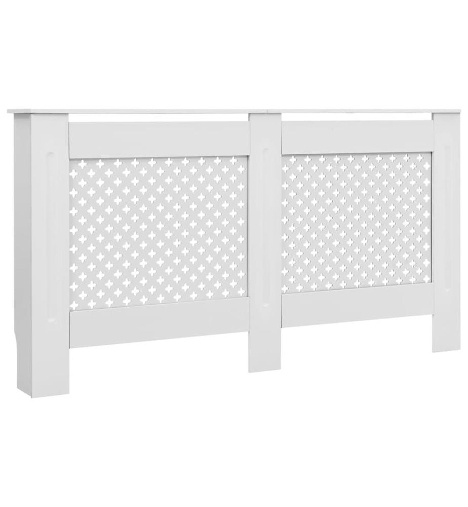 Cache-radiateurs 2 pcs Blanc 152x19x81,5 cm MDF