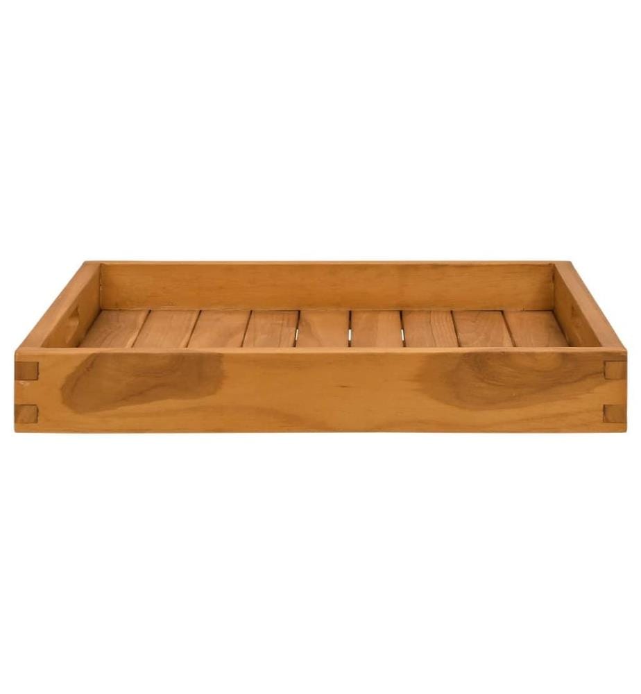 Serviertablett 50x50 cm Massivholz Teak