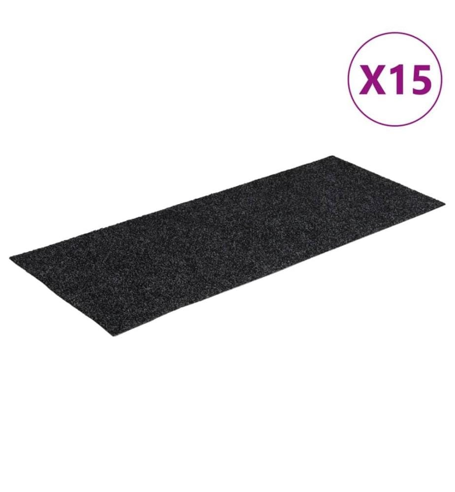 Stufenmatten Selbstklebend 15 Stk. 60x25 cm Grau Rechteckig