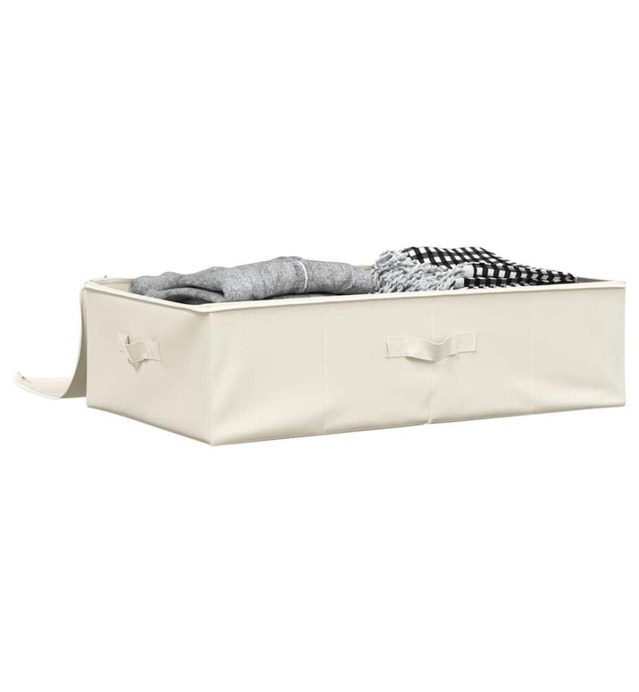 Boîtes de rangement 2 pcs Tissu 70x40x18 cm Crème