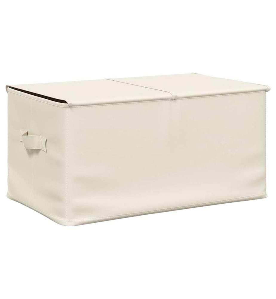 Boîtes de rangement 2 pcs Tissu 50x30x25 cm Crème