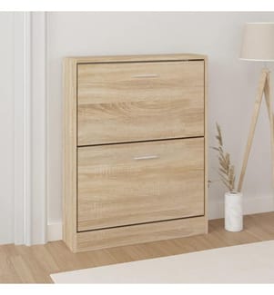 Schuhschrank Eiche 59 x 17 x 81 cm Holzwerkstoff