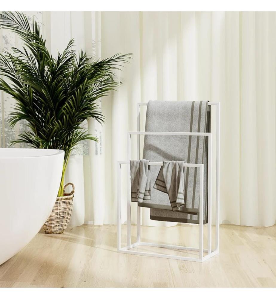 Handtuchständer Weiss 48x24x79 cm Eisen