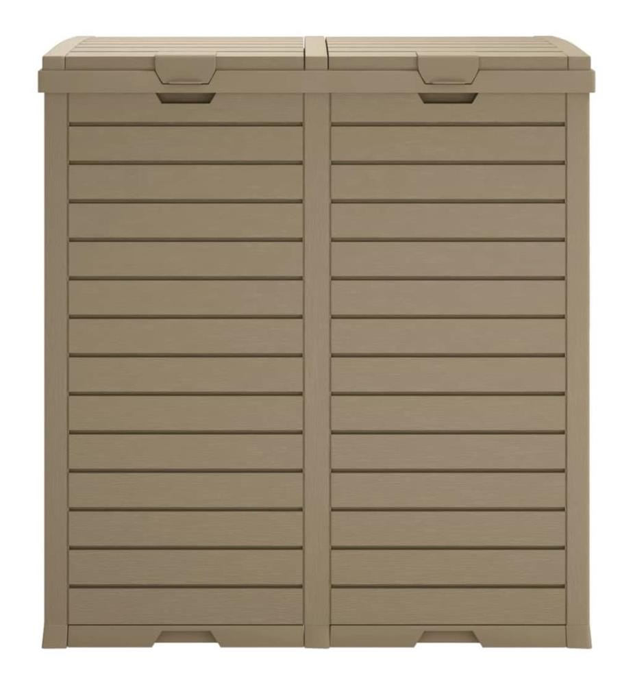 Outdoor-Mülltonne Hellbraun 78x41x86 cm Polypropylen