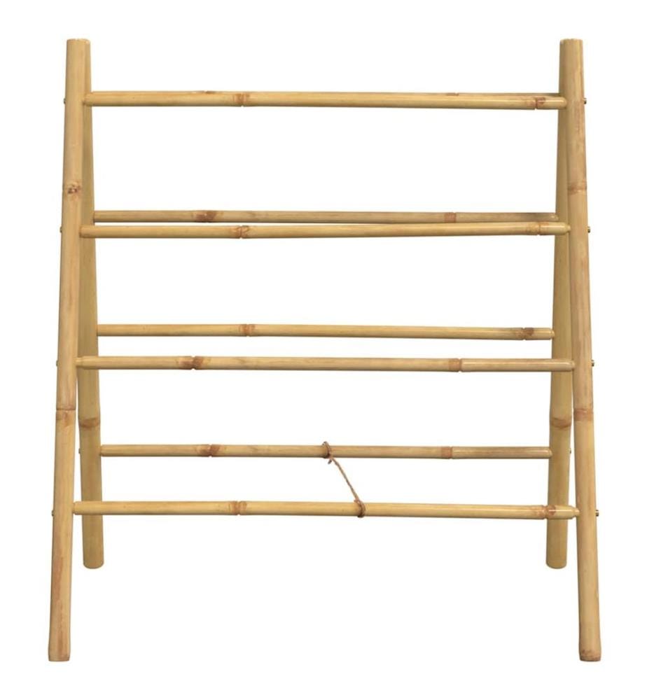 Échelle à serviettes double avec 4 échelons 90x50x100 cm bambou