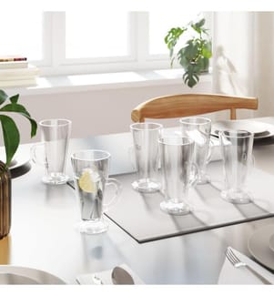 Verres à latte avec poignée 6 pcs 250 ml