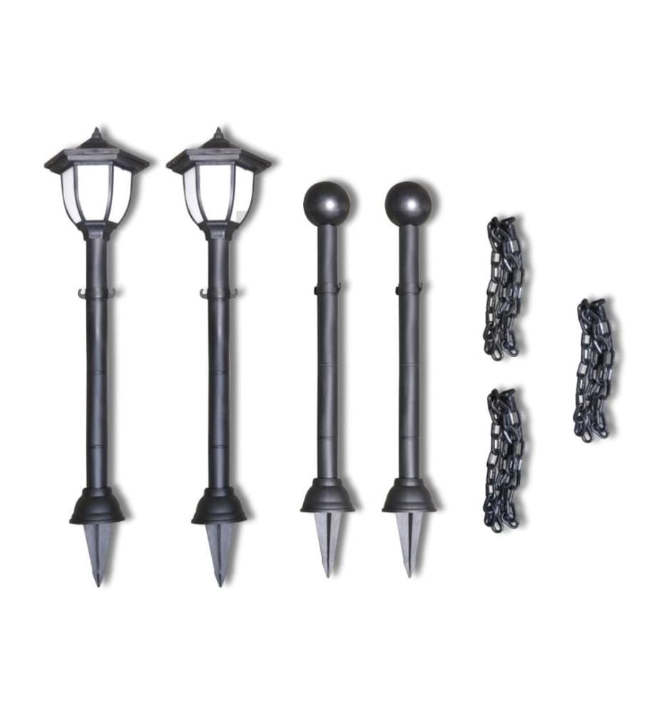 2x LED Lampe Solarleuchte Aussenlampe Gartenleuchte Laterne
