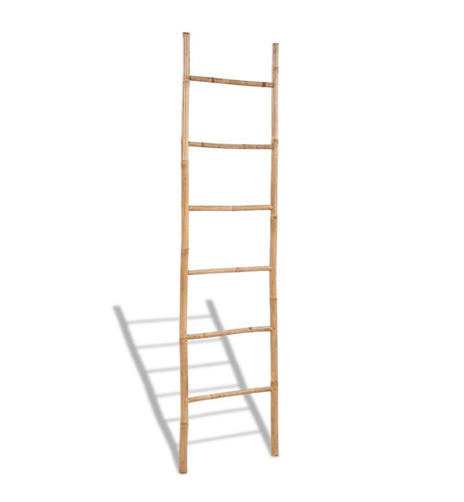 Handtuchleiter Bambus mit 6 Sprossen