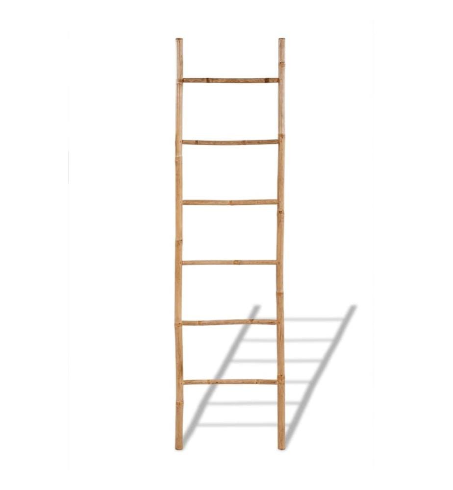 Handtuchleiter Bambus mit 6 Sprossen