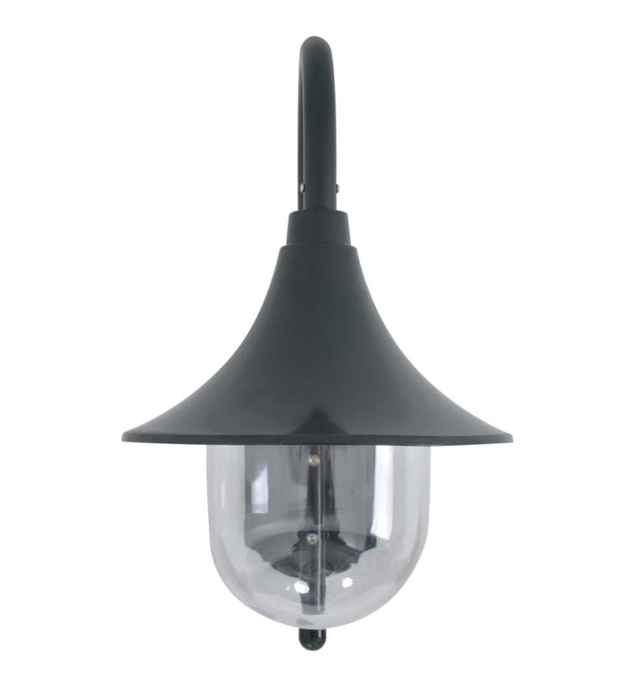 Garten-Wandleuchte E27 42 cm Aluminium Dunkelgrün