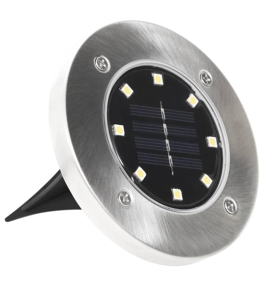 Solar-Bodenleuchten 8 Stk. LED Weiss