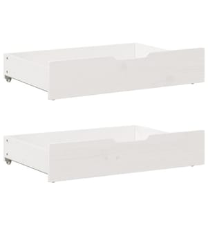 Tiroirs sous le lit 2 pcs blanc 80x55x17 cm bois de pin massif