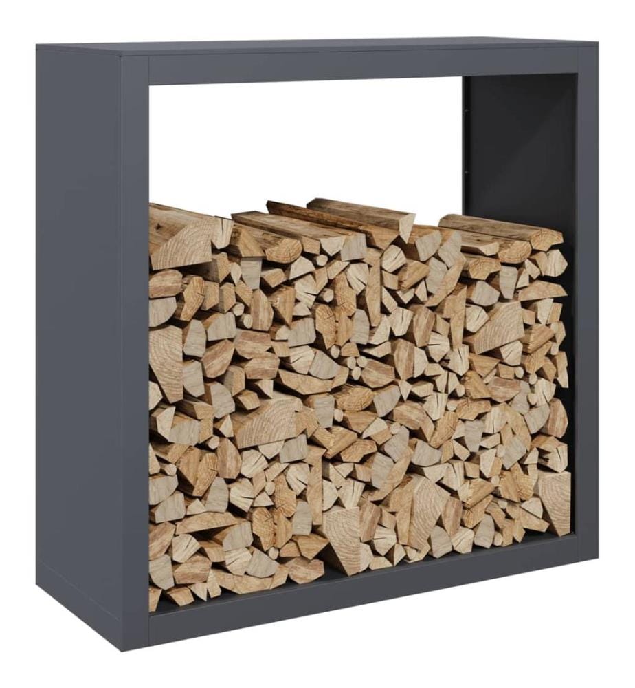 Brennholzregal Anthrazit 100x40x100 cm Stahl