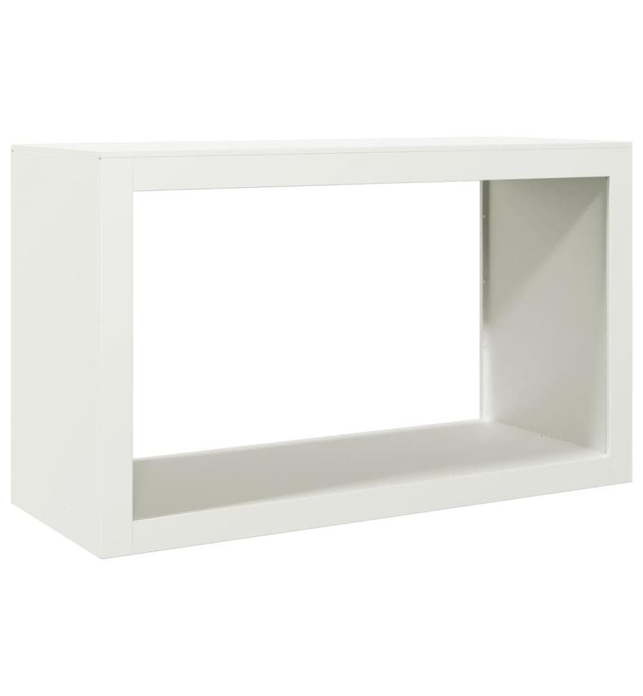 Portant de bois de chauffage blanc 100x40x60 cm acier
