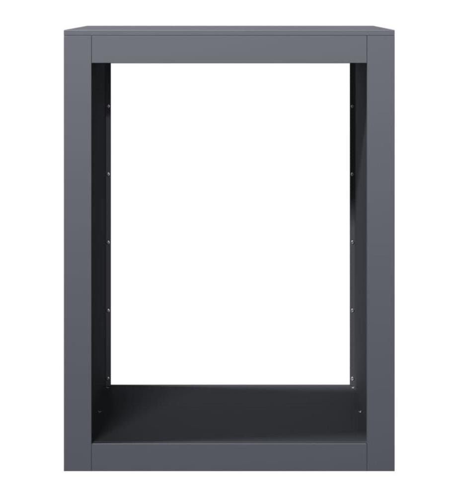 Brennholzregal Anthrazit 60x40x80 cm Stahl