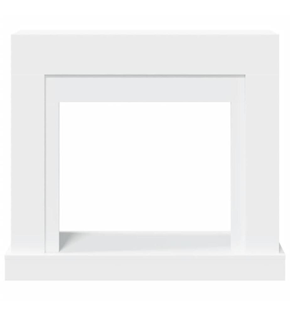 Cadre de cheminée blanc 100x30x87,5 cm bois d'ingénierie
