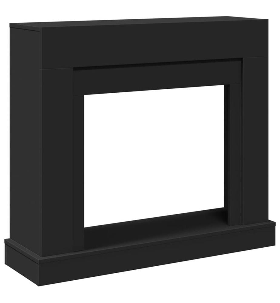 Cadre de cheminée noir 100x30x87,5 cm bois d'ingénierie