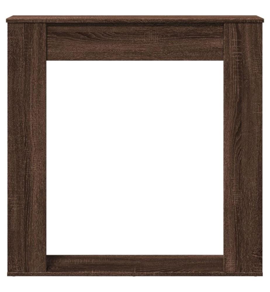Cadre de cheminée chêne marron 100x20x100 cm bois d'ingénierie