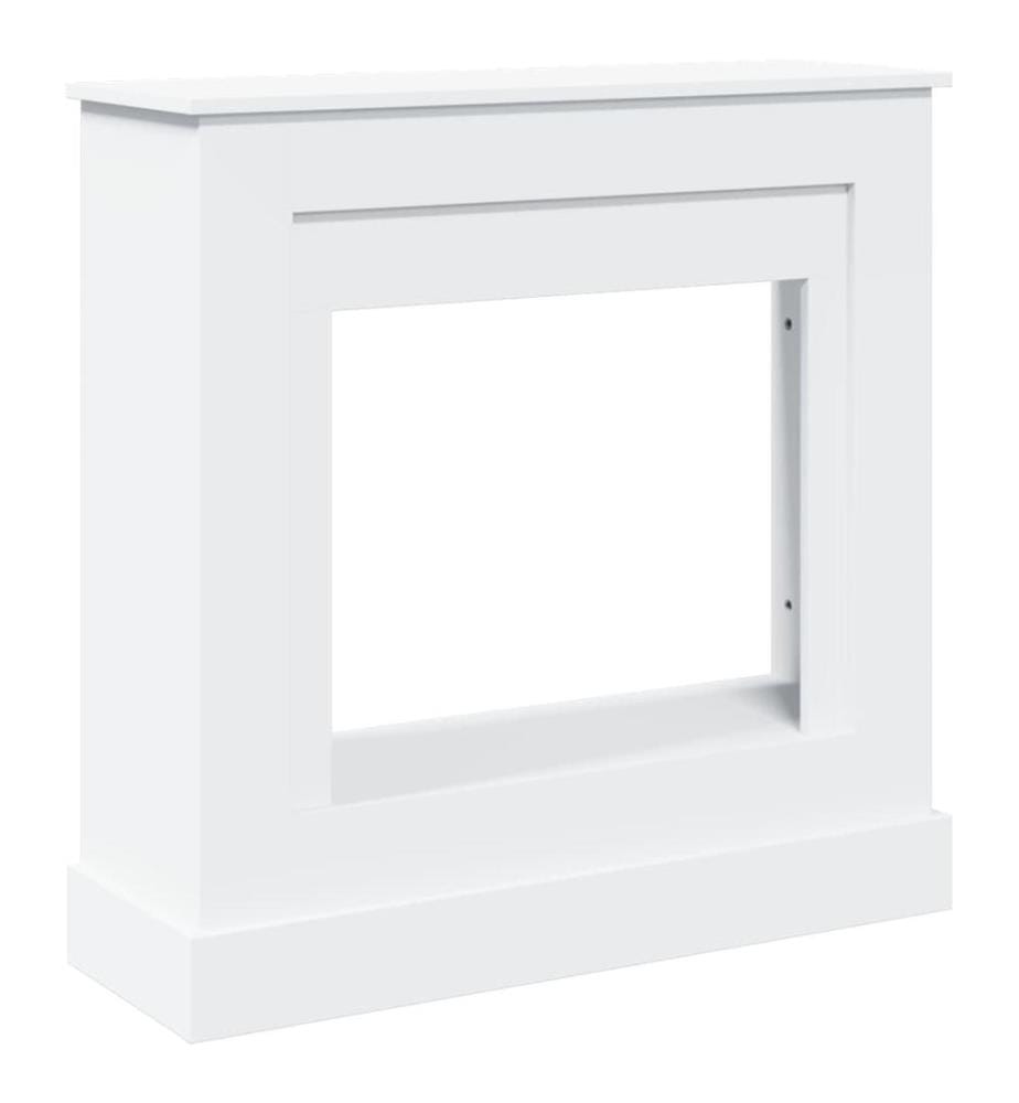 Cadre de cheminée blanc 90x30x90 cm bois d'ingénierie