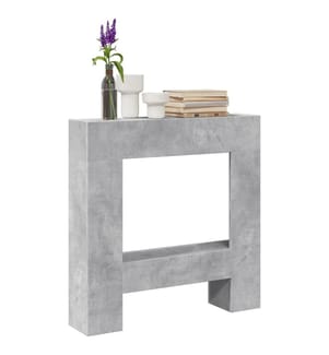 Cadre de cheminée gris béton 81x18x82 cm bois d'ingénierie